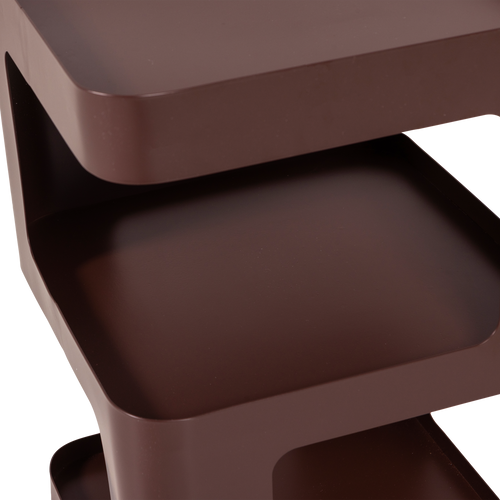 WOOOD bijzettafel/nachtkastje Riv - Metaal - Paars/Bruin - 54x35x35