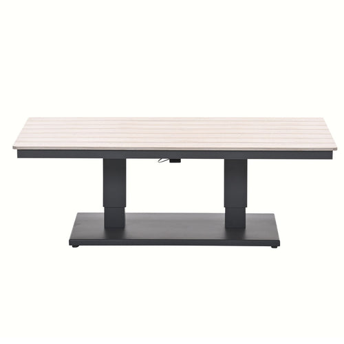 Cyprus tafel- in hoogte verstelbaar - 150x87cm -c. black-light teak - vtwonen shop