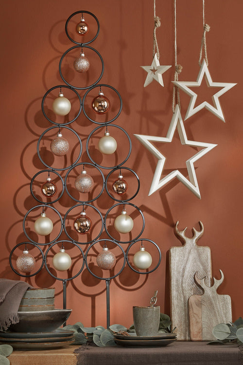 Mica Decorations Decoratie Boom voor 16 Ornamenten - L53 x B15 x H117,5 cm - Zwart