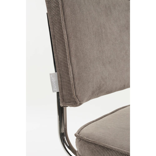 Zuiver Ridge Rib Kink Eetkamerstoelen  Grijs - Set van 2 - vtwonen shop