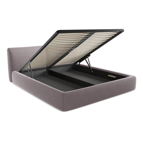 LaMiaSofa Bed met opbergruimte Milano - velours - lavendel - 200x228x82
