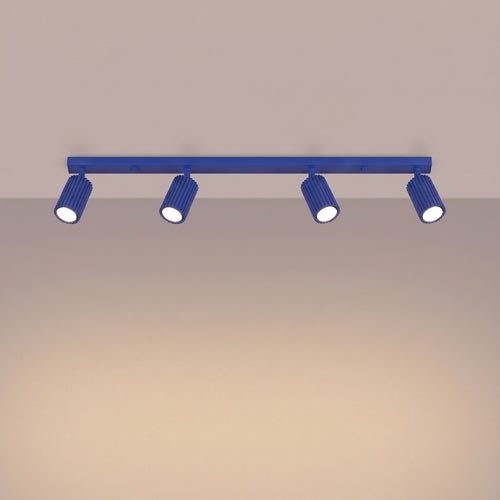 Sollux Lighting Plafondlamp KARBON 4L ultramarijn - 81x6,5x16,5cm