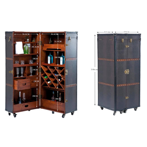 Kare Design Bar suitcase Globetrotter croco 153cm