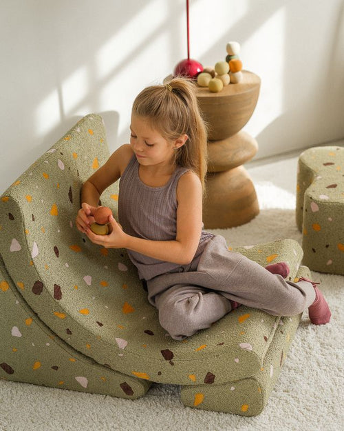 Wigiwama Terrazzo Moon Chair - Groen - vtwonen shop