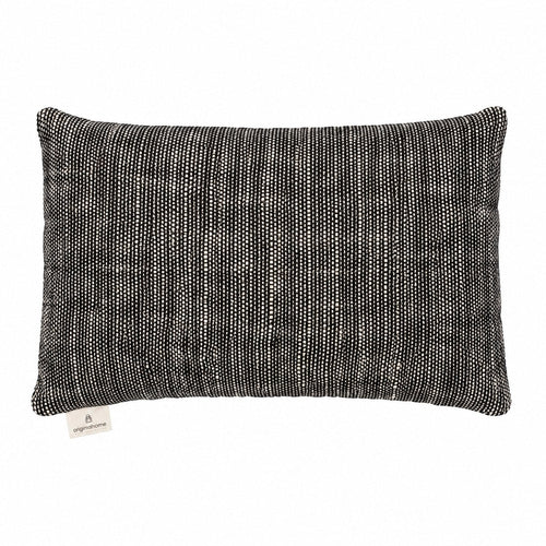 Originalhome Kussen gerecycled katoen grafisch zwart - 60x60 cm