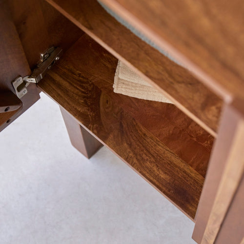 Tikamoon Badkamermeubel van mangohout 164 cm - Donkerbruin - vtwonen shop