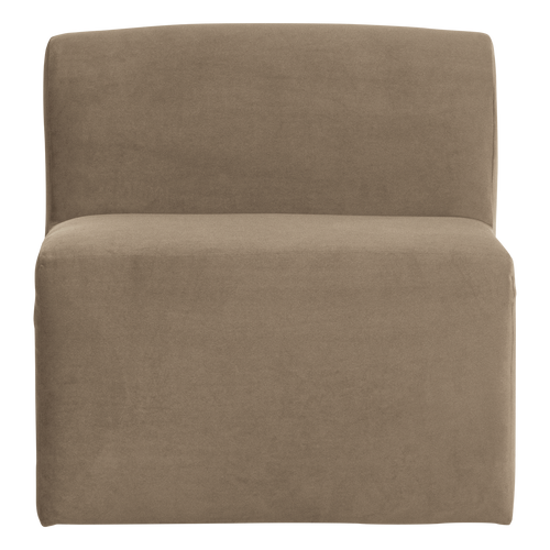 WOOOD eetbank 84 cm rugleuning Mojo Base - Velvet - Khaki - 83x84x76