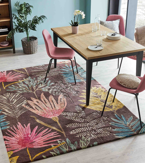 Laagpolig vloerkleed Harlequin Yasuni Cerise 40405 250x350 cm - vtwonen shop