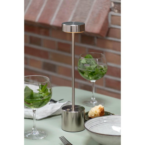 Leitmotiv tafellamp Ganar LED - zilver - Ø8cm - vtwonen shop