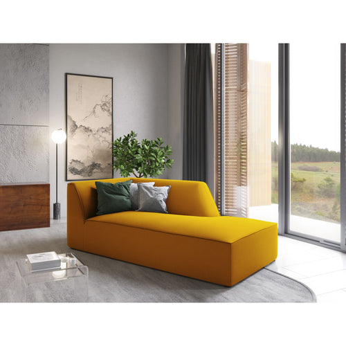 Cosmopolitan Design - Ligstoel rechts Siena flueel geel - 181x93x69cm