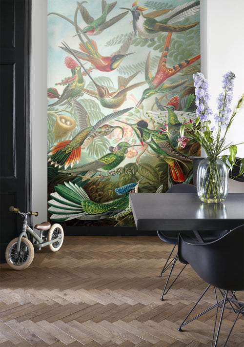 ESTAhome fotobehang vogels tropisch junglegroen - 200 x 279 cm - 158954 - vtwonen shop