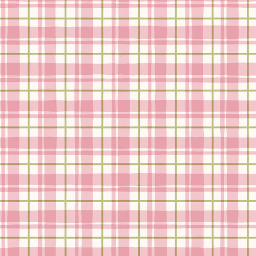 ESTAhome behang ruitjes roze en groen - 50 x 900 cm - 131953