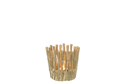 J-Line kaarshouder - aluminium - goud - small