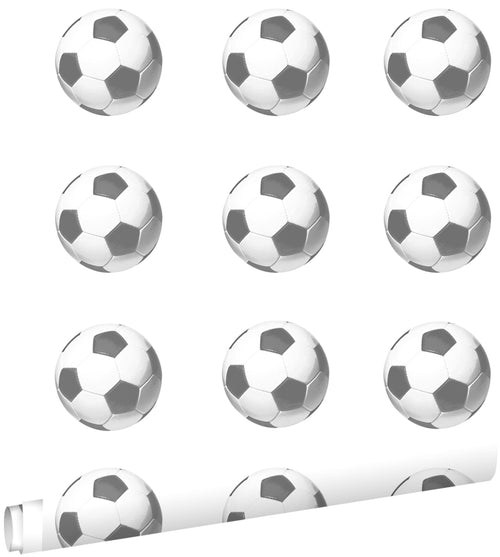 ESTAhome behang voetballen zwart en wit - 53 cm x 10.05 m - 138829