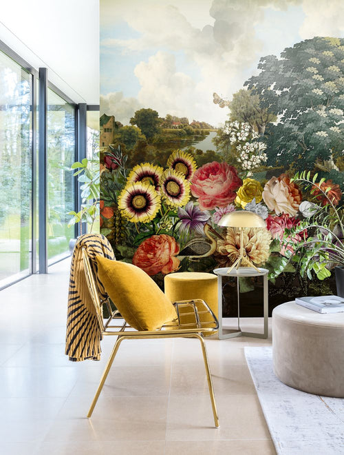 Masureel behang bloemen geel - 53 cm x 10.05 m - 630621 - vtwonen shop