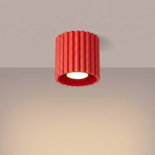 Sollux Lighting Plafondlamp AURA 1 rood GU10 - 10x10x10cm