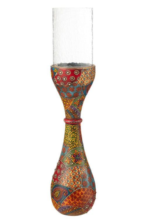 J-Line kandelaar Delhi - hout - mix