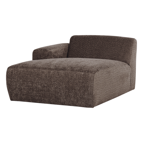 WOOOD chaise longue bank links Mojo Base - Wollig - Bruin - 74x112x162