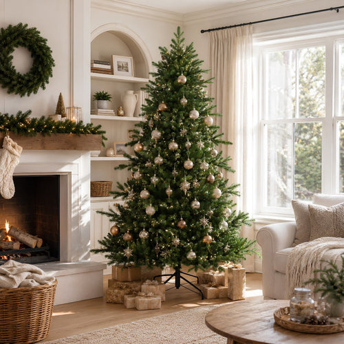 Black Box Trees Brampton Kerstboom - Realistische Kunstboom met Scharnierconstructie - Kerstversiering voor Binnen - Klassieke Boom van PE Naalden -