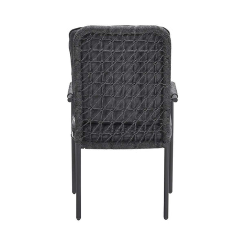 Venice dining fauteuil - carbon black - rope dark grey - mystic grey - vtwonen shop