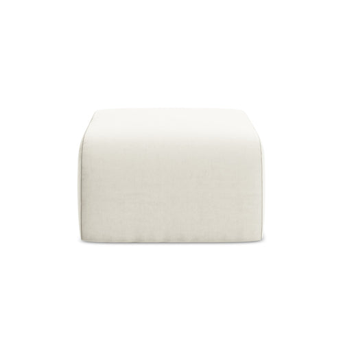 LaMiaSofa Poef Cervo - velours - lichtbeige - 72x94x42