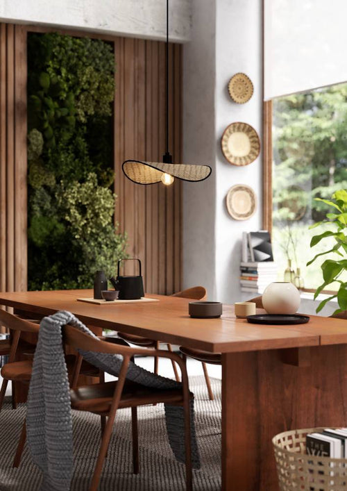 EGLO hanglamp Marywell - e27 - hout - zwart/bruin - vtwonen shop