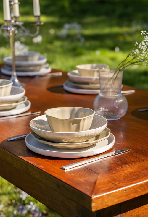 Mimo Homeware pastabord Limestone Valley - 22,5 cm - Set van 2