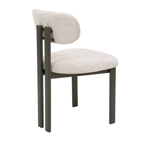 Giga Meubel Eetkamerstoel Noor - Beige/Brons - 51x53x81cm - Set van 2 - vtwonen shop