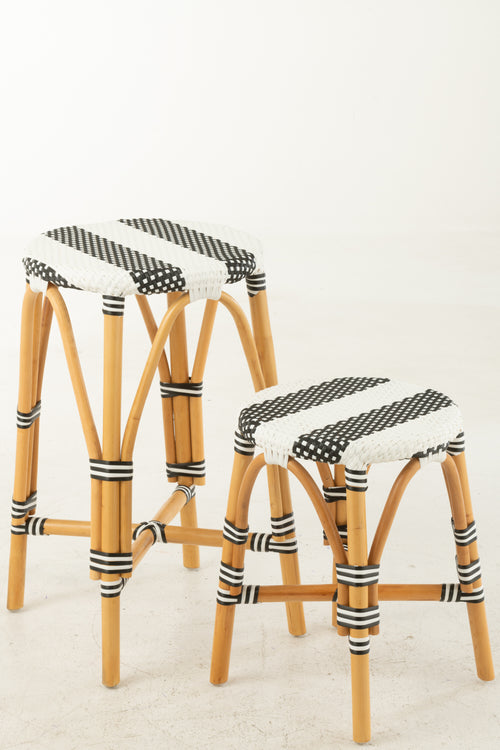 J-Line barkruk Live - rotan/kunststof - naturel/zwart - vtwonen shop