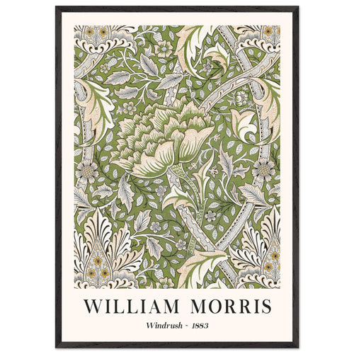 Artfulprints Poster met Lijst William Morris - Windrush 1883   - 70x100 cm - Groen