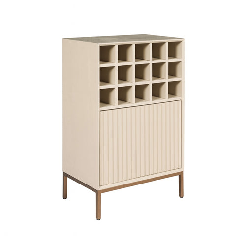 StarFurn Wijnkast Madison - Zandkleur Hout - 55x35x90cm - vtwonen shop