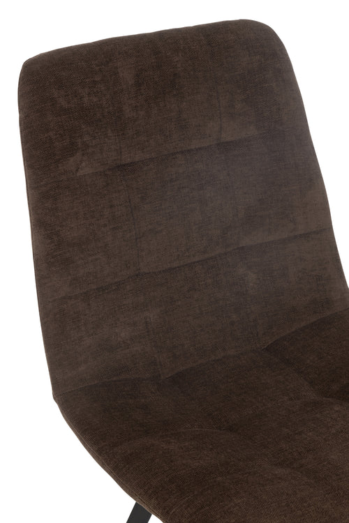 J-Line stoel Clark - metaal/polyester - bruin