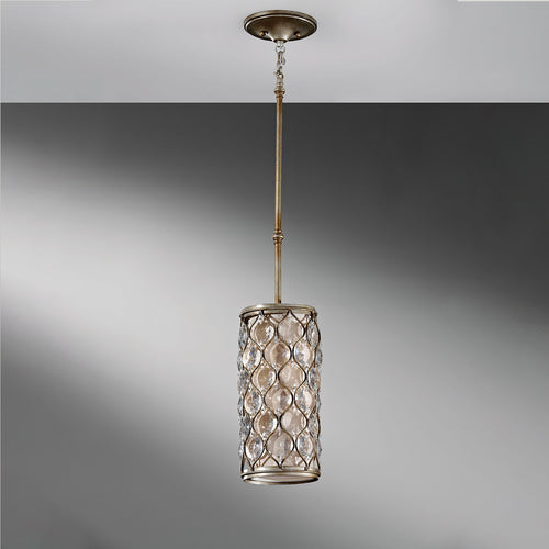 Elstead Lucia - 1-lichts plafondlamp mini gepolijst zilver, E27