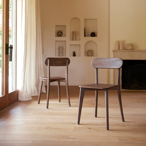 Tikamoon Stoel van bruin massief eikenhout - Bruin - vtwonen shop