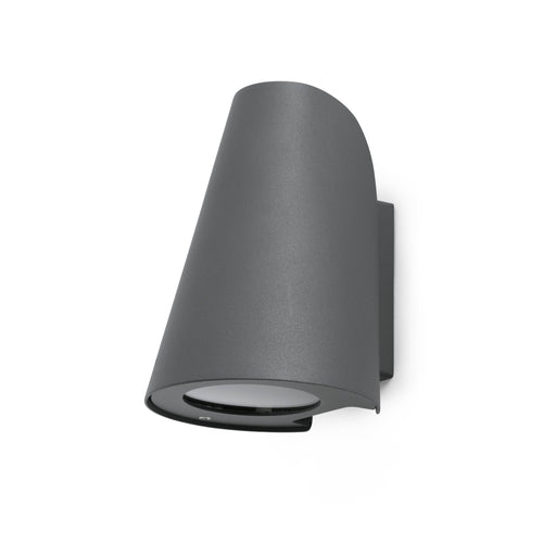 Faro Tinia - 1 Licht Wandlamp Buiten Donkergrijs IP44, E27