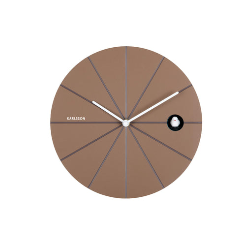 Karlsson wandklok Destacado Cuckoo - bruin - Ø28cm