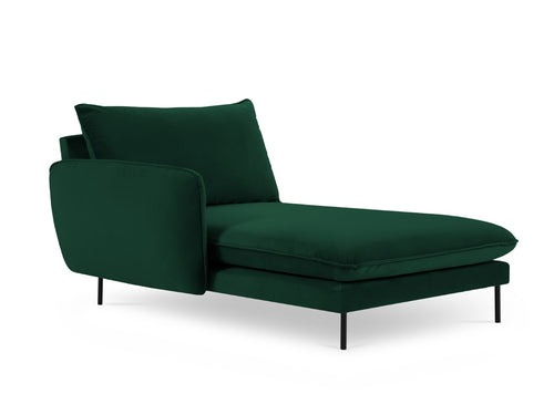 Cosmopolitan Design linker meridiaan Vienna flueel, flessengroen - 170x110x95cm