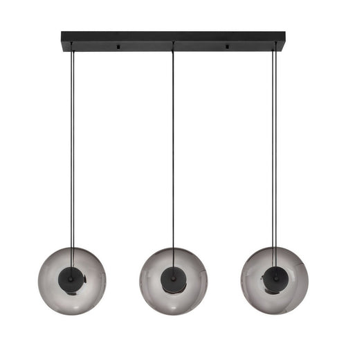 Nova Luce BALLET Hanglamp voor aan het plafond, model Bar, Sandy Black, Smokey Grey, Triac dimbare LED, 24W, 660lm, 3000K