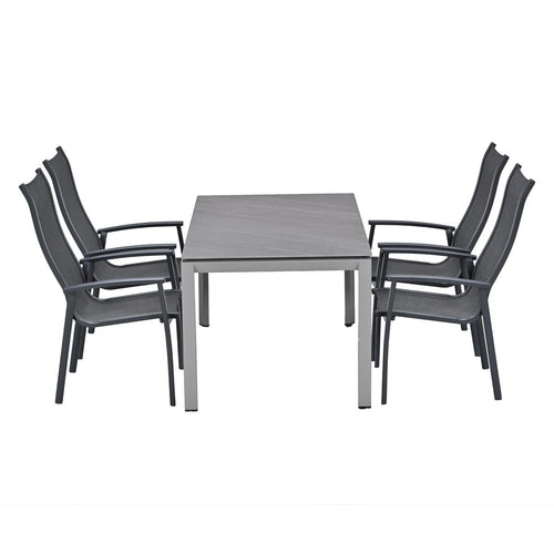 Garden Impressions Tuinset Hilly 5-delig - Skala tuintafel 160x90 cm