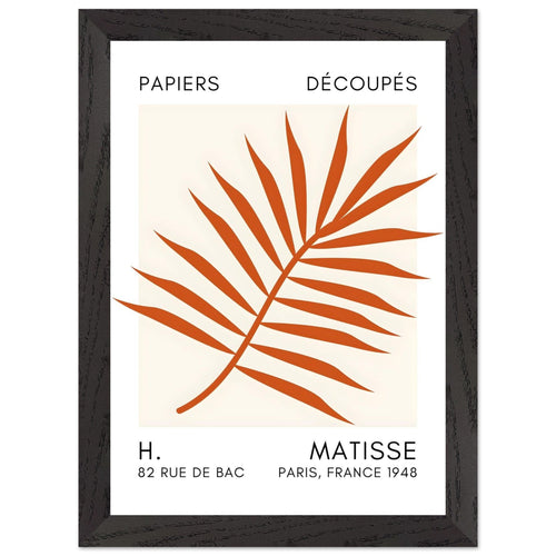 Artfulprints Poster met Lijst Matisse – Floral reef orange   - A4 21x29.7 cm - Oranje