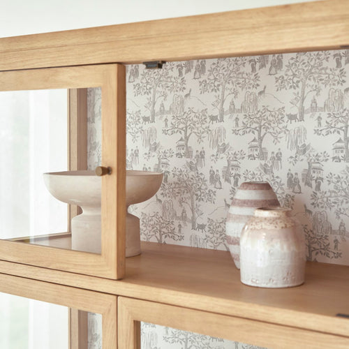 Tikamoon Grote eiken vitrinekast - Naturel - vtwonen shop