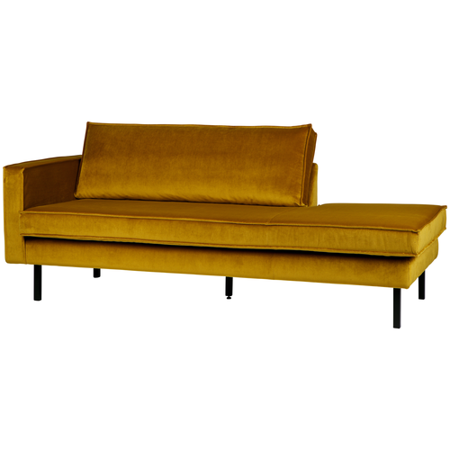 BePureHome daybed links Rodeo - Velvet - Oker - 85x203x86 - vtwonen shop