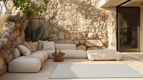 AFK Living vloerkleed Marbella - voor binnen en buiten - grijs - 120 x 170 cm