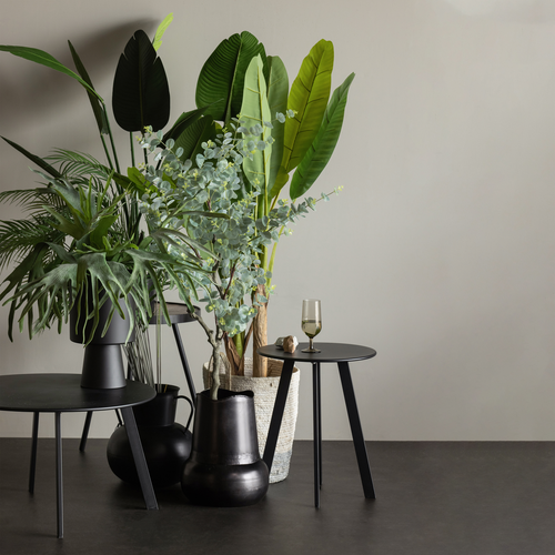 WOOOD bijzettafel tuin Fer - Metaal - Zwart - 40xØ70 - vtwonen shop