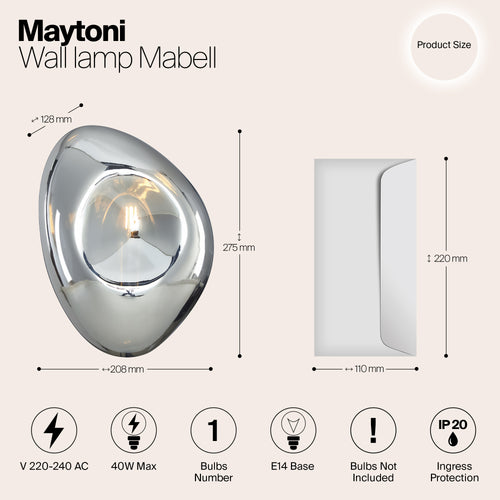 Maytoni - Wandlamp Mabell - Zwart - vtwonen shop