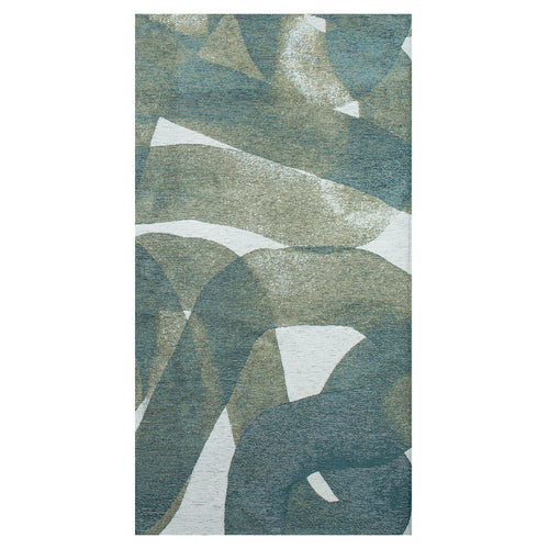 Lola&Moi vloerkleed Teal - zilver - 80x150cm