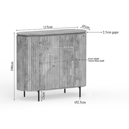 StarFurn Kabinetkast Solana - Naturel Hout - 115x45x100cm - vtwonen shop