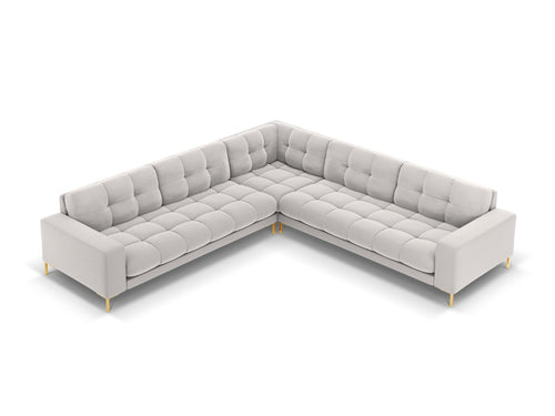 Cosmopolitan Design Symmetrische hoekbank Bali 6-zits, flueel, geld - 256x256x75cm