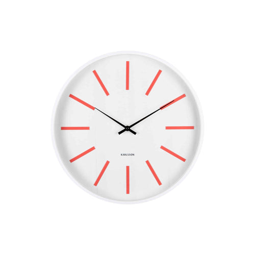 Karlsson wandklok Arruga Retro - rood - Ø40cm