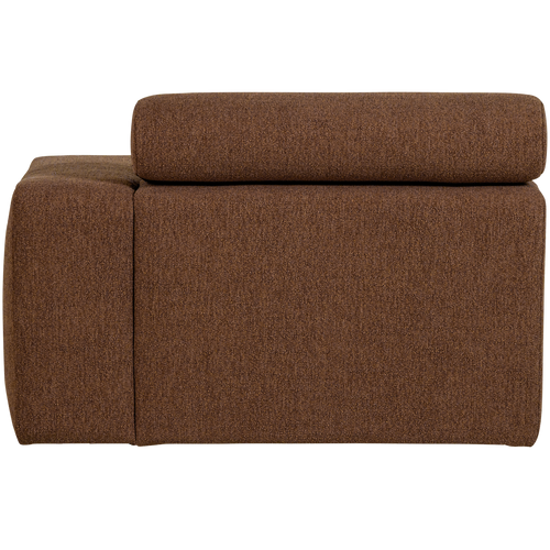 WOOOD chaise longue element arm rechts Novi - Polyester- Karamelbruin - 86x109x173 - vtwonen shop